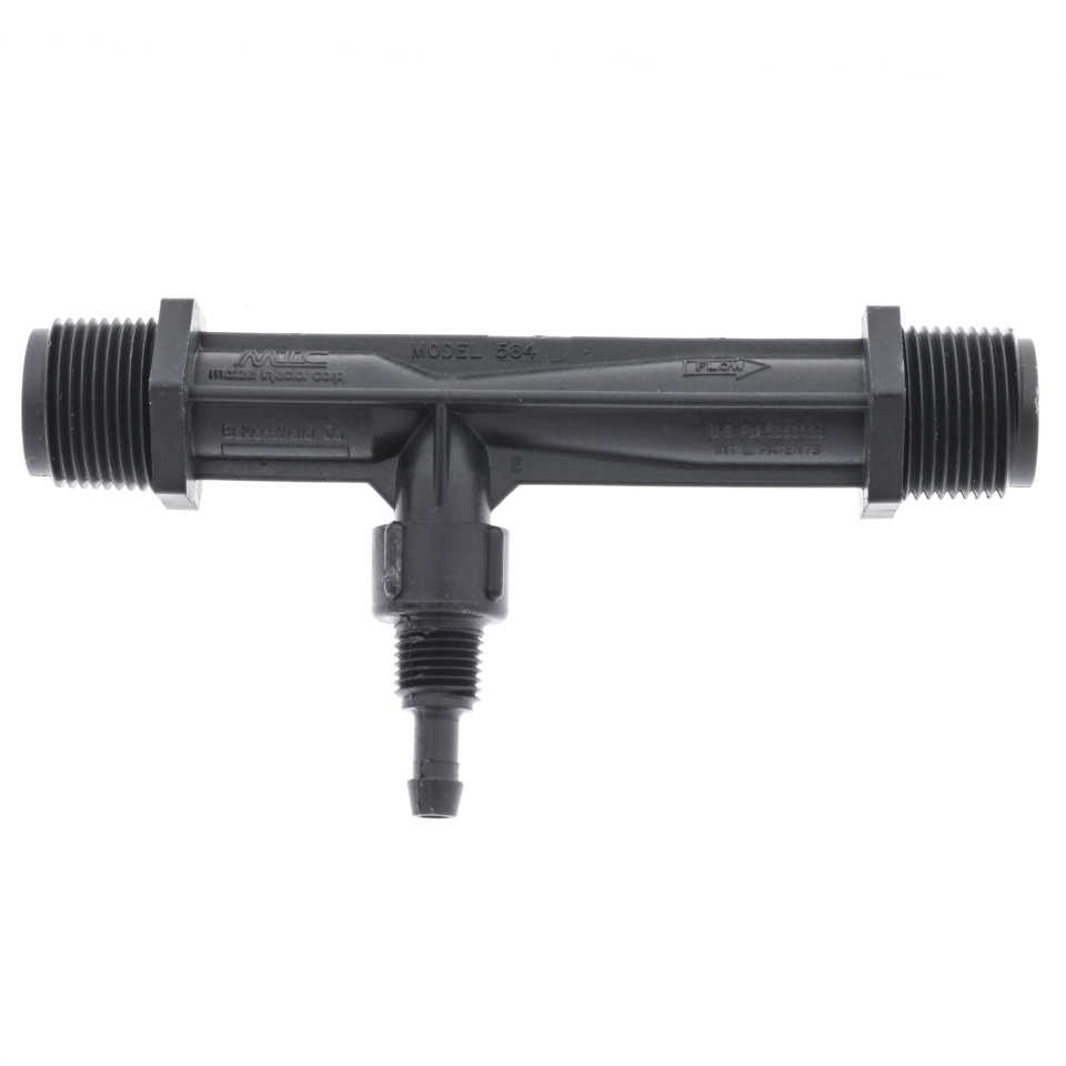 Black Polypropylene Injectors - Inlet/Outlet Size : 3/4