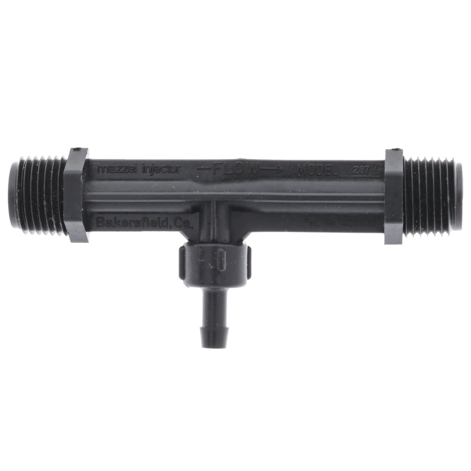 Black Polypropylene Injectors - Inlet/Outlet Size : 1/2
