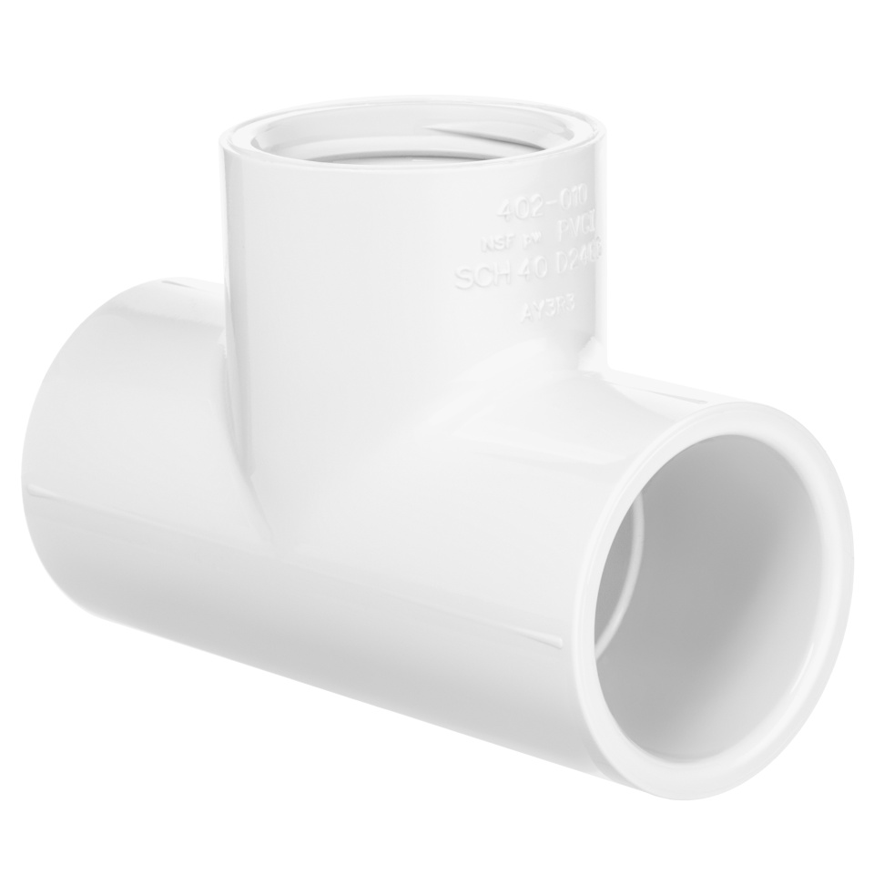 Schedule 40 PVC Tee Adapter - Slip x FPT | Drip Depot