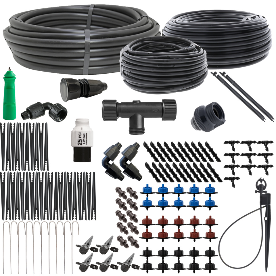 Basic Drip Irrigation and Microsprinkler Kit for Landscapes