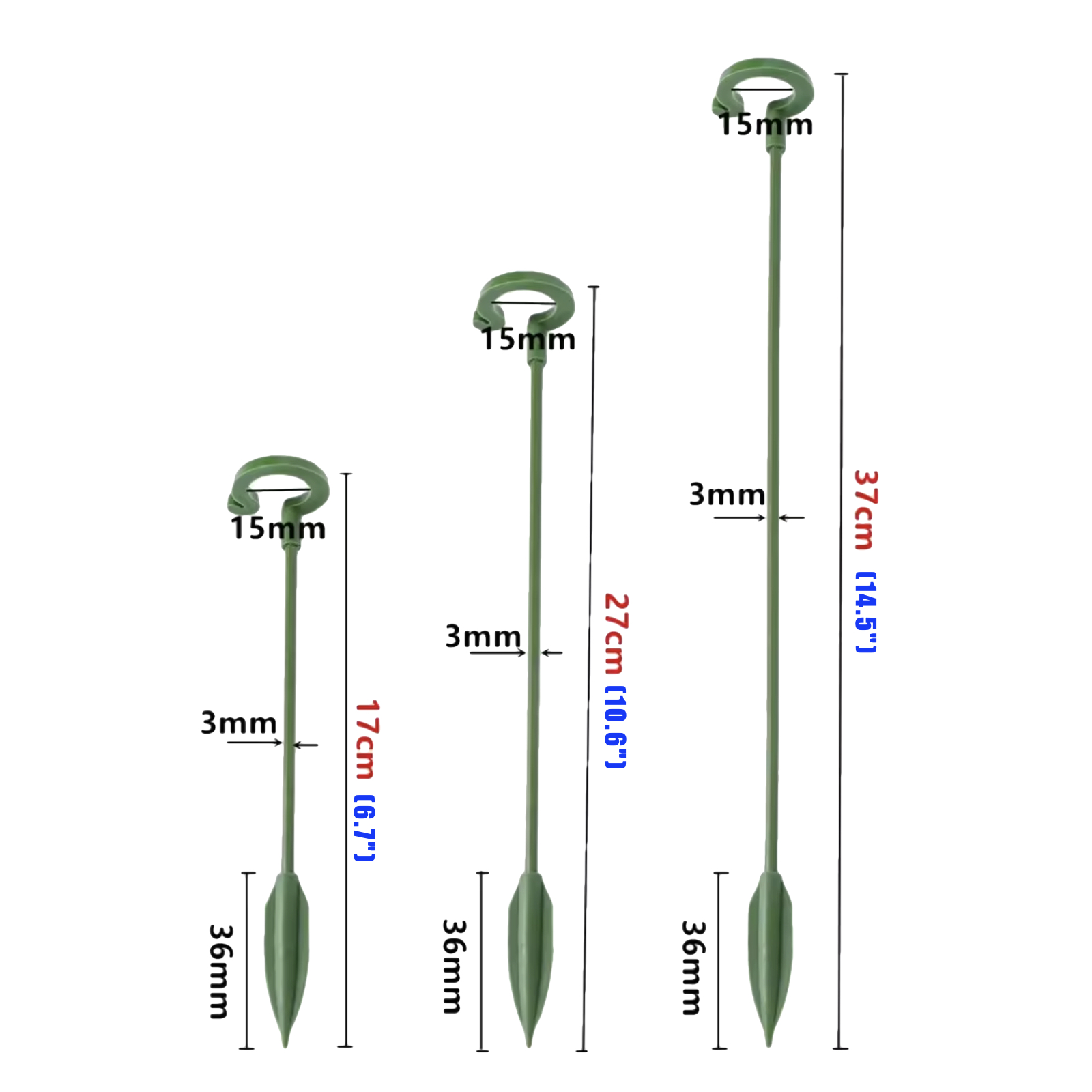 Support Drip Drip Depot Fiberglass Single Stem Plant Support | eBay
