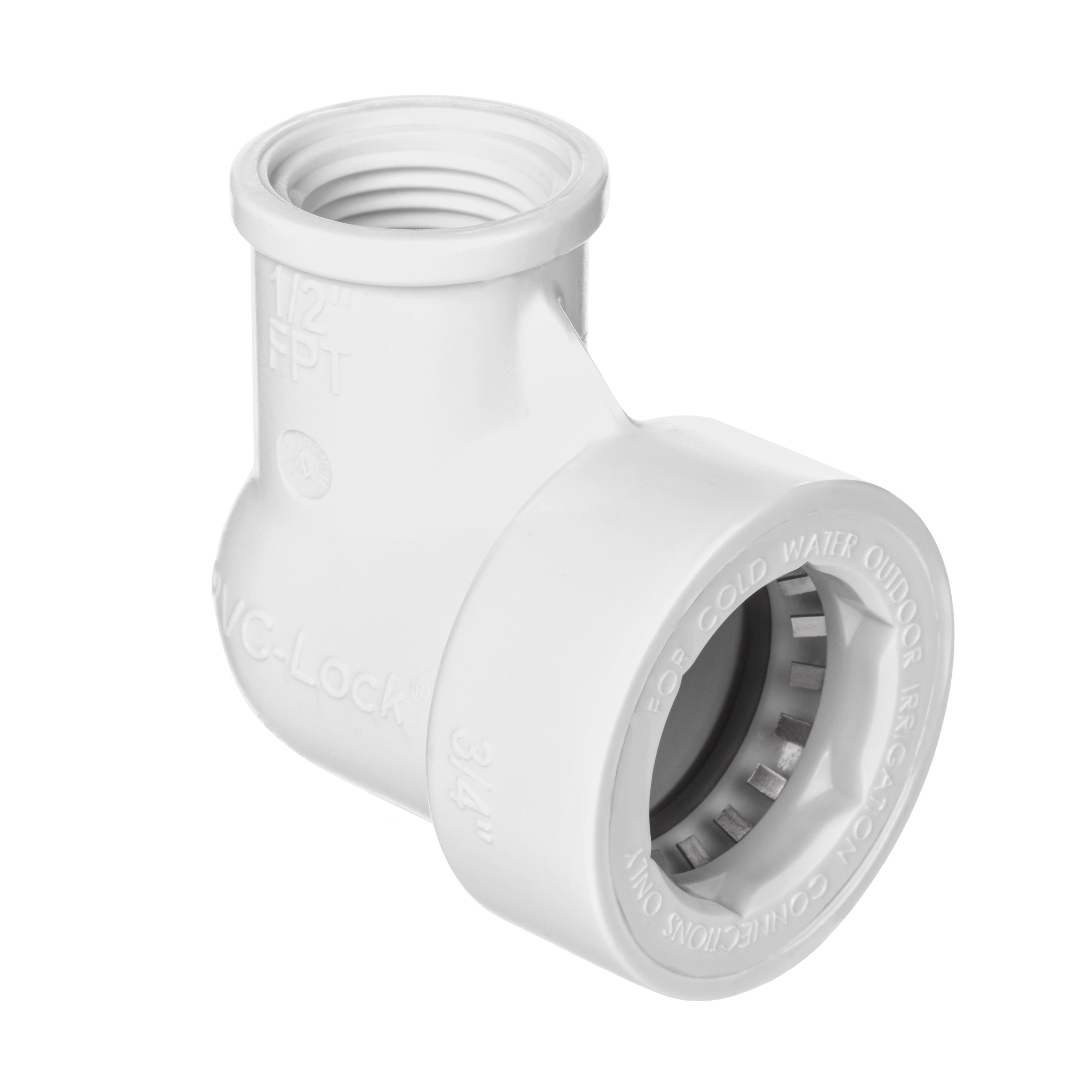 PVC-Lock 90 Elbow Adapter - PVC-Lock x FPT - Size : 3/4" PVCL X 1/2 ...
